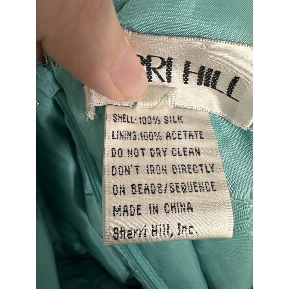 Sherri Hill Ombre Aqua to Pink High-Low Cocktail Dress - Picture 12 of 13